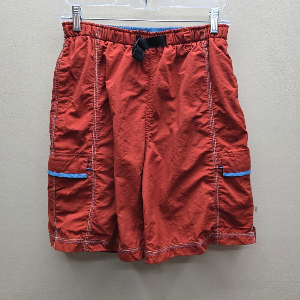 Rei Men's Cargo Swim Trunks Shorts Belted Lined Beach Rust Orange Size Small